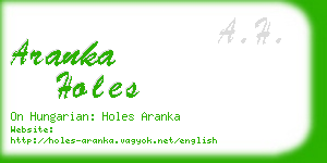 aranka holes business card